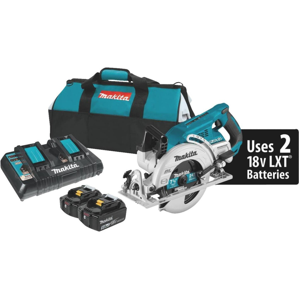 Makita 18 Volt LXT X2 Lithium-Ion Brushless 7-1/4 In. Rear Handle