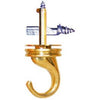 Driller Hook, Ceiling, Brass, 40-Lb.