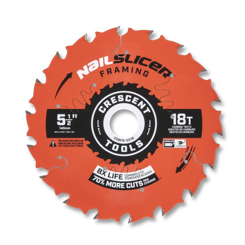 Crescent® 5-1/2 x 18-Tooth NailSlicer™ Framing Circular Saw Blade
