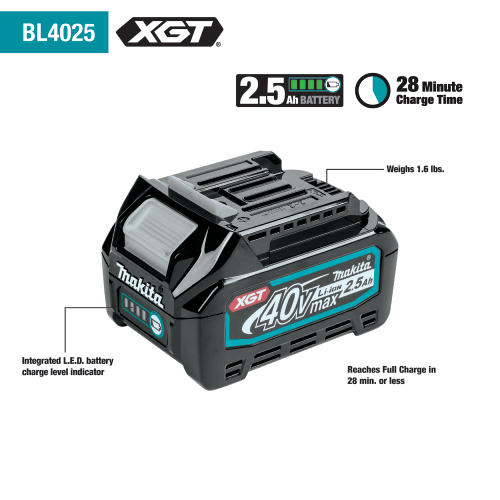 Makita 40V max XGT® Brushless Cordless Hammer Driver‑Drill Kit (2.5Ah)