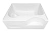 Lyons  54x42 White Garden Tub with Step