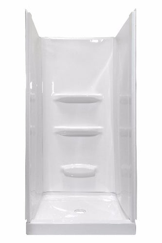 Lyons  32x32x69 Elite White Fiberglass 3 Piece Shower Surround