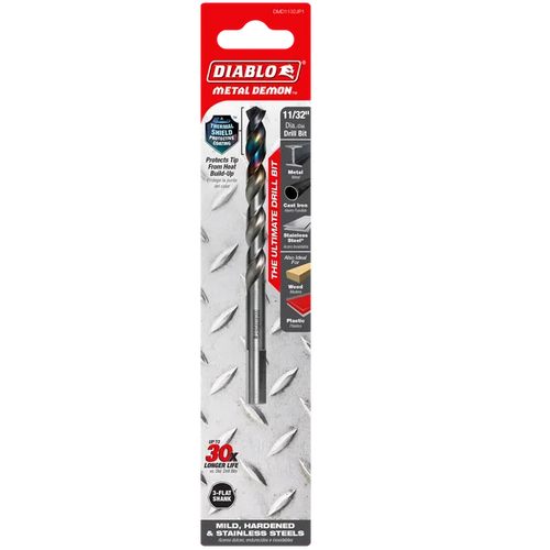 Diablo Metal Demon™ Drill Bits for Mild, Hardened and Stainless Steels