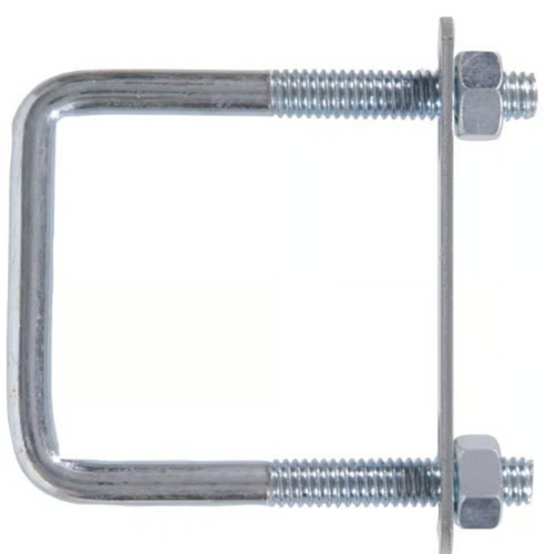 Hillman Group Hardware Essentials U-Bolt Square Saddle Zinc (3/8-16 x 3 x 4)