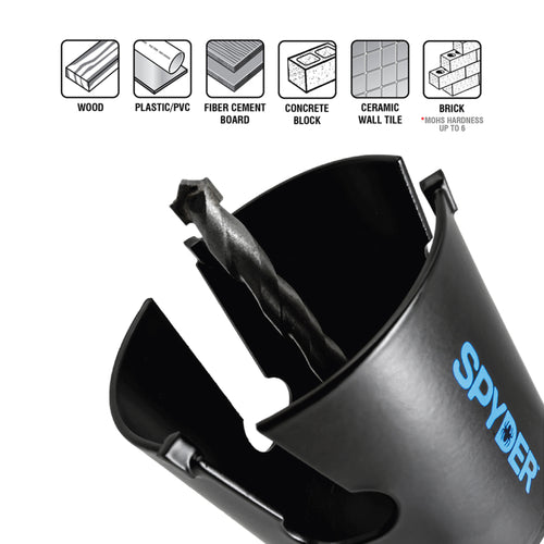 Spyder 7/8 Tungsten Carbide Tipped (TCT) Non-Arbored Hole Saw Rapid Core Eject®