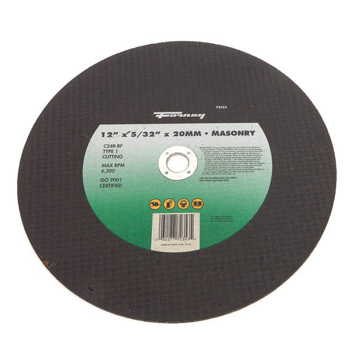 Forney Cutting Wheel Masonry/Asphalt Type 1 12 in x 5/32 in x 20 mm